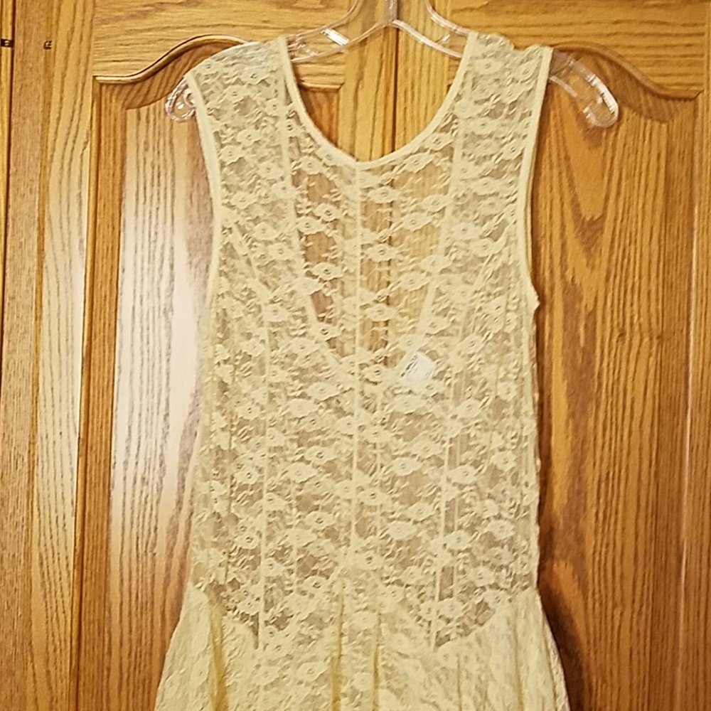 Free People Cream Colored Lace Dress